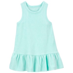 Turquoise Toddler Racerback Peplum Cover-Up