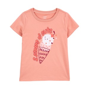 Pink Toddler Ice Cream Graphic Tee