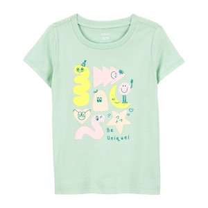 Green Toddler Be Unique Graphic Tee