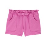Pink Toddler French Terry Pull-On Shorts