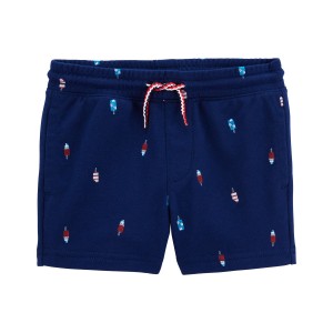 Navy Toddler Popsicle Pull-On French Terry Shorts