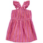 Pink Toddler Striped Dress