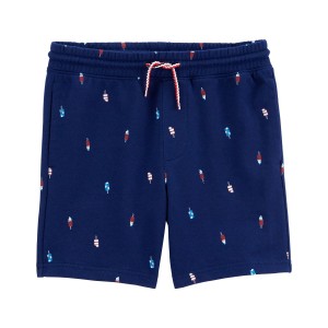 Navy Kid Popsicle Pull-On French Terry Shorts