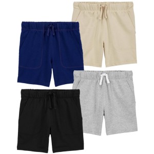 Multi Kid 4-Pack Pull-On Cotton Shorts