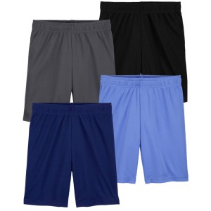 Multi Kid 4-Pack Athletic Mesh Shorts