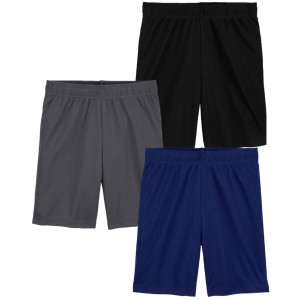Multi Kid 3-Pack Athletic Mesh Shorts