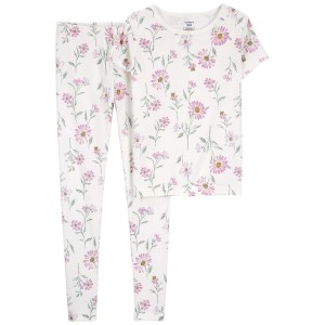 Floral Kid 2-Piece Floral 100% Snug Fit Cotton Pajamas