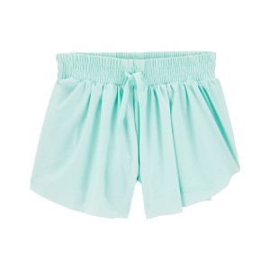 Turquoise Kid Pull-On Flip Shorts