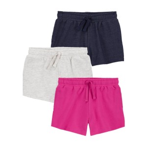 Multi Kid 3-Pack Pull-On French Terry Shorts