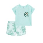 Multi Kid 2-Piece Tee & Tie-Dye Pull-On French Terry Shorts Set