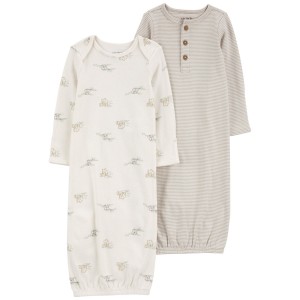 Multi Baby 2-Pack Sleeper Gowns