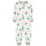 Ivory Baby 1-Piece Cactus 100% Snug Fit Cotton Footless Pajamas