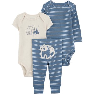 Blue Baby 3-Piece Panda Little Outfit Set
