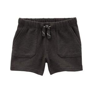 Grey Baby Pull-On Reverse Pockets French Terry Shorts