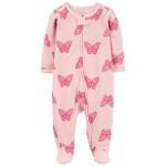 Pink Baby Butterfly 2-Way Zip Thermal Sleep & Play