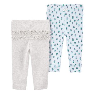 Multi Baby 2-Pack Floral Pull-On Pants