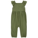 Olive Baby Flutter-Sleeve Jumpsuit