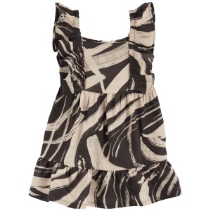 Black/White Baby Zebra Print LENZING ECOVERO Dress