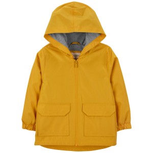 Classic Solid Yellow Toddler Rain Jacket