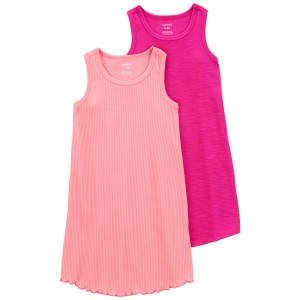 Pink 2-Pack Loose Fit Nightgowns