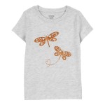 Grey Toddler Glitter Dragonfly Graphic Tee