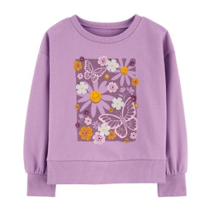 Purple Toddler Flower Power Sweatshirt
