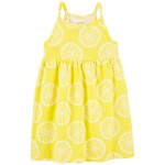 Yellow Toddler Lemon Tank Dress