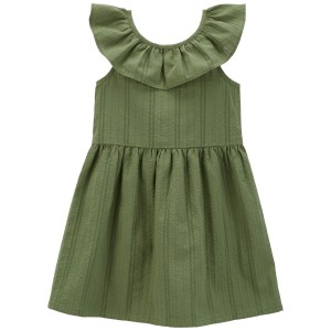 Green Toddler Seersucker Woven Dress