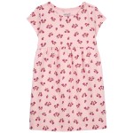 Pink Toddler Floral Jersey Dress