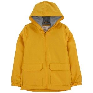 Classic Solid Yellow Kid Rain Jacket
