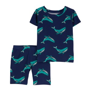 Navy Toddler 2-Piece Whale PurelySoft Pajamas