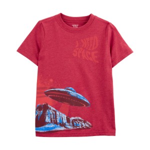 Red Kid Spaceship Jersey Tee