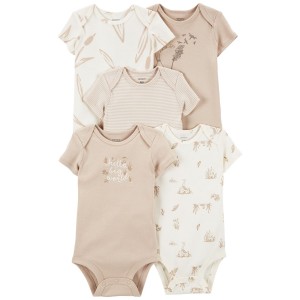 Ivory Baby 5-Pack Short-Sleeve Bodysuits