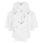 White Baby 4-Pack Side-Snap Tees