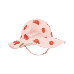 Pink Baby Strawberry Reversible Swim Hat