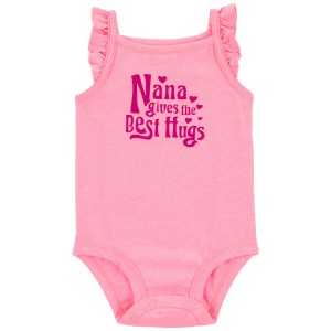 Pink Baby Nana Sleeveless Bodysuit