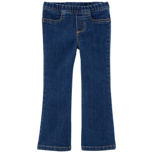 Navy Baby Flare Pull-On Denim Jeans