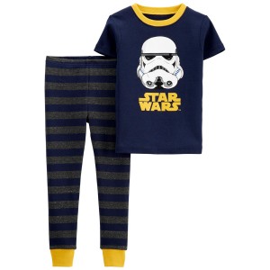 Blue Toddler 2-Piece Star Wars 100% Snug Fit Cotton Pajamas