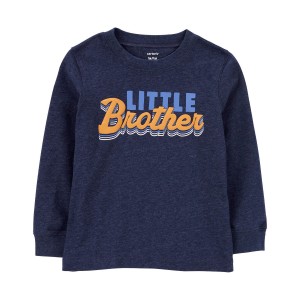 Navy Toddler Little Brother Tee