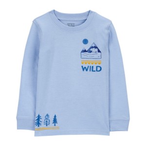 Blue Toddler Wild Bear Graphic Tee
