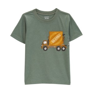 Olive Toddler Construction Graphic Tee