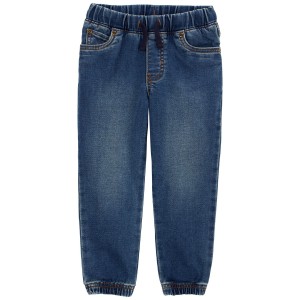 Navy Toddler Pull-On Jeans