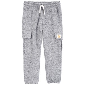 Grey Toddler Pull-On Cargo Joggers