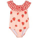 Pink Toddler Strawberry 1-Piece Swimsuit