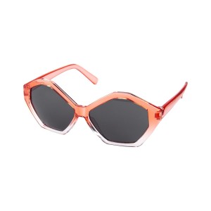 Coral Hexagon Sunglasses