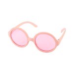 Light Pink Round Frame Sunglasses