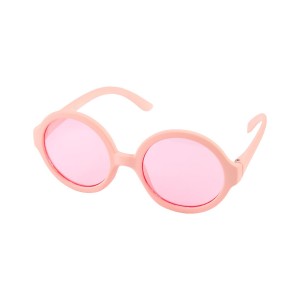 Light Pink Round Frame Sunglasses