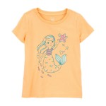 Orange Toddler Mermaid Graphic Tee
