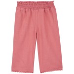 Pink Toddler Pull-On Flare Pants