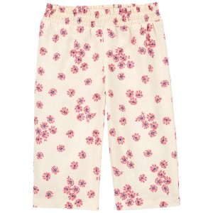 Ivory Toddler Pull-On Floral LENZING ECOVERO Flare Pants